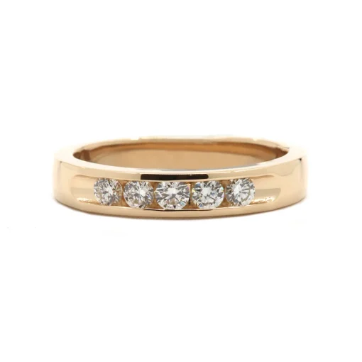14K Yellow Gold Diamond Wedding Band