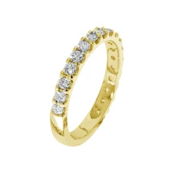 14K Yellow Gold Diamond Wedding Band