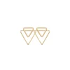 14K Yellow Gold Double Open Triangle Earrings