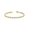 14K Yellow Gold Emerald and Diamond Bracelet