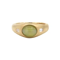 14K Yellow Gold Gents Chrysoberyl Ring