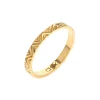 14K Yellow Gold Geometric Stack Band