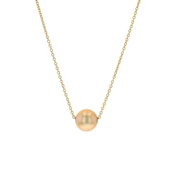 14K Yellow Gold Golden South Sea Pearl Necklace