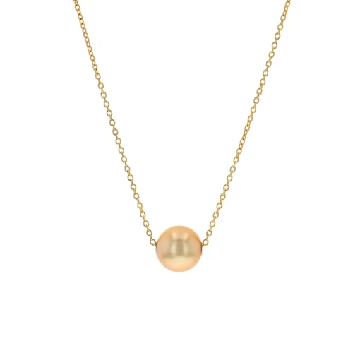 14K Yellow Gold Golden South Sea Pearl Necklace