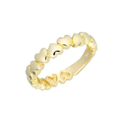 14K Yellow Gold Heart Band