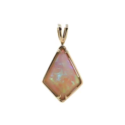 14K Yellow Gold Kite Opal Pendant
