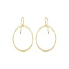 14K Yellow Gold Large Simple Oval Earrings