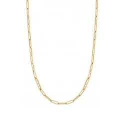 18K Yellow Gold Long Paperclip Link Necklace