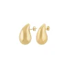 14K Yellow Gold Medium Polished Tear Drop Earrings
