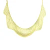 18K Yellow Gold Mesh Choker Necklace