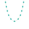 14K Yellow Gold Multi Turquoise Choker Necklace