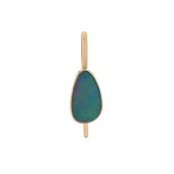 14K Yellow Gold Opal Doublet Pendant