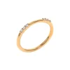 14K Yellow Gold Open Center Diamond Wedding Band