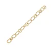 18K Yellow Gold Oval and Round Link Bracelet