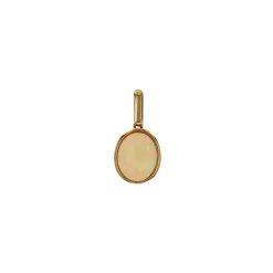 14K Yellow Gold Oval Australian Opal Pendant