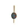 14K Yellow Gold Oval Australian Opal Doublet Pendant