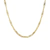 18K Yellow Gold Paperclip Link Necklace