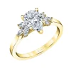 14K Yellow Gold Pear Cut Multi Side Stone Engagement Ring – Darby