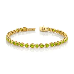 14K Yellow Gold Peridot Bracelet