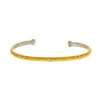 24K Yellow Gold Plated Sterling Silver Baby Stockholm Cuff Bracelet