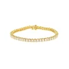 18K Yellow Gold Princess Diamond Tennis Bracelet