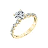 14K Yellow Gold Round Cut Single Prong Engagement Ring – Karol