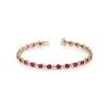 14K Yellow Gold Ruby and Diamond Bracelet