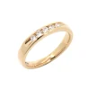 14K Yellow Gold Scooped Channel Edges Band