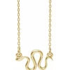 14K Yellow Gold Snake Necklace