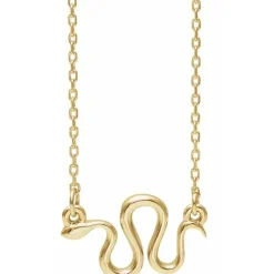 14K Yellow Gold Snake Necklace