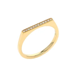 14K Yellow Gold Stackable Diamond Ring