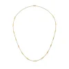 14K Yellow Gold Station Bead Necklace