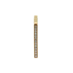 14K Yellow Gold Vertical Diamond Pendant