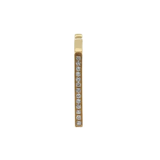 14K Yellow Gold Vertical Diamond Pendant