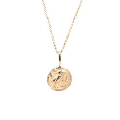 14K Yellow Gold “Wisdom Owl” Pendant with Chain