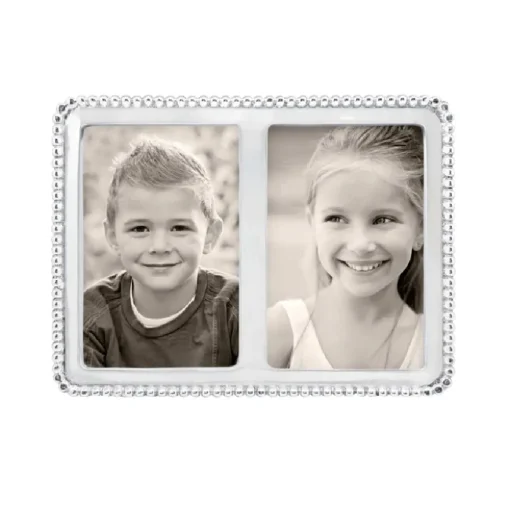 Mariposa – Beaded 4×6 Double Frame