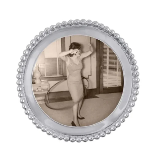 Mariposa – Beaded Round Frame