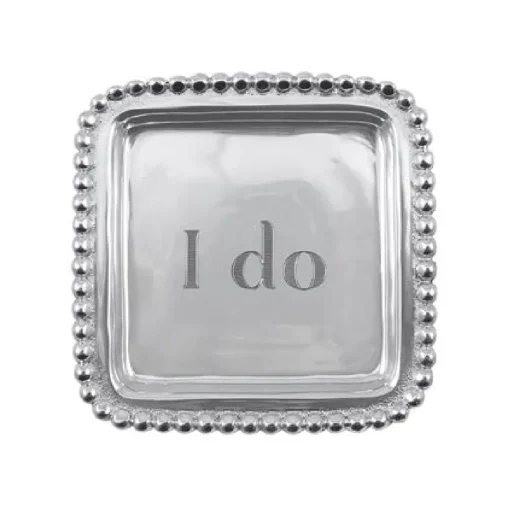 Mariposa – “I Do” Beaded Square Tray