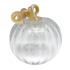 Mariposa – Large Clear & Gold Glass Pumpkin