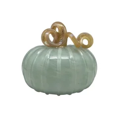 Mariposa – Large Teal Glass Pumpkin