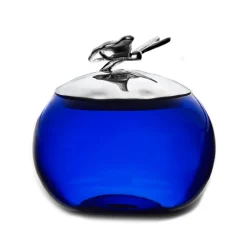 Mary Jurek – Butterfly Blue Glass Bowl w/ Lid