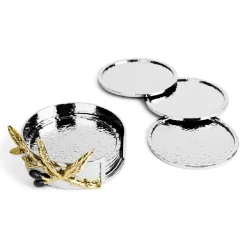 Michael Aram – Olive Branch Coaster Set of 6