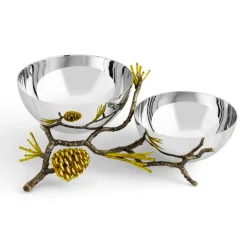 Michael Aram – Pine Cone Double Bowl