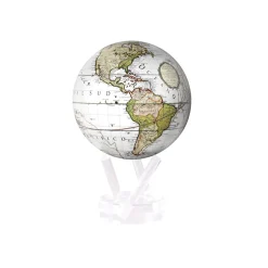 Mova – Antique Terrestrial White Globe 4.5″