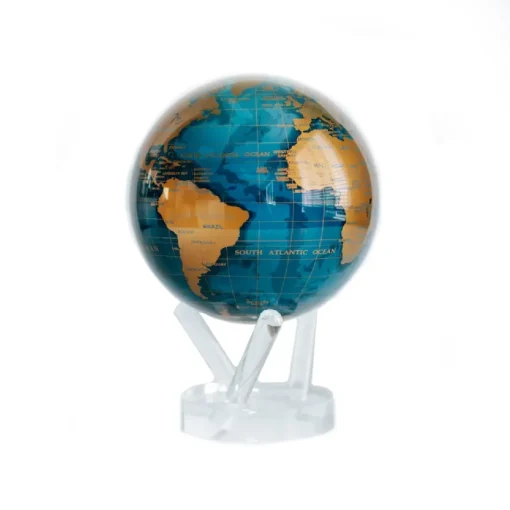 Mova – Blue & Gold Globe 6″