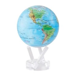 Mova – Blue Relief Map World Globe 4.5″