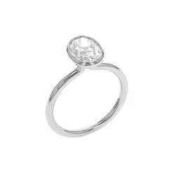 Oval Cut Bezel Set Engagement Ring – Cliodhna