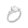 Platinum 3-Diamond Engagement Ring
