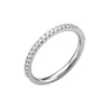 Platinum French Set Diamond Wedding Band