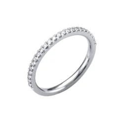 Platinum French Set Diamond Wedding Band